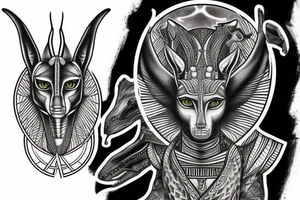 Mitology egypt anubis tattoo idea