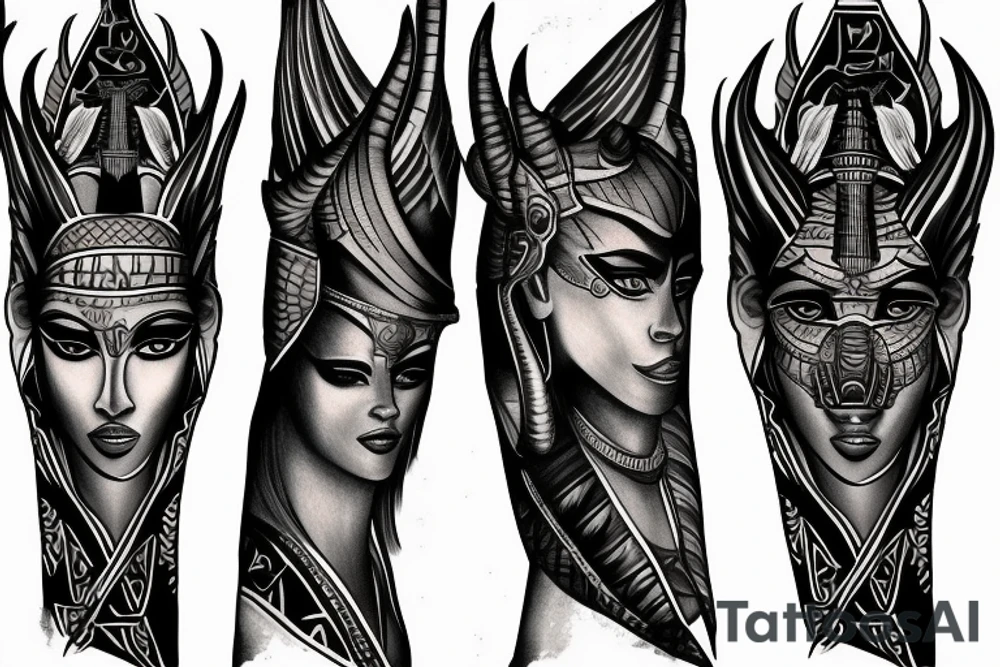 Mitology egypt anubis tattoo idea