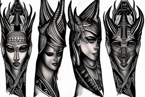 Mitology egypt anubis tattoo idea