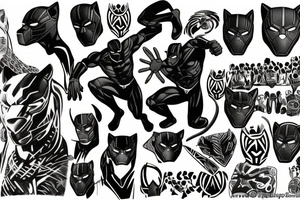 Black panther tattoo idea