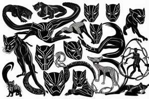 Black panther tattoo idea