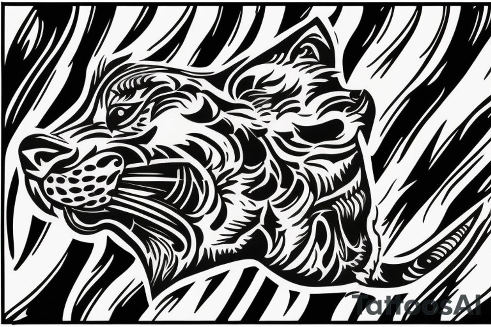 panther for knife tattoo idea