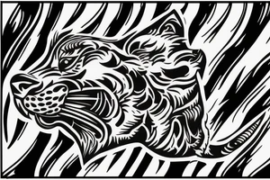 panther for knife tattoo idea