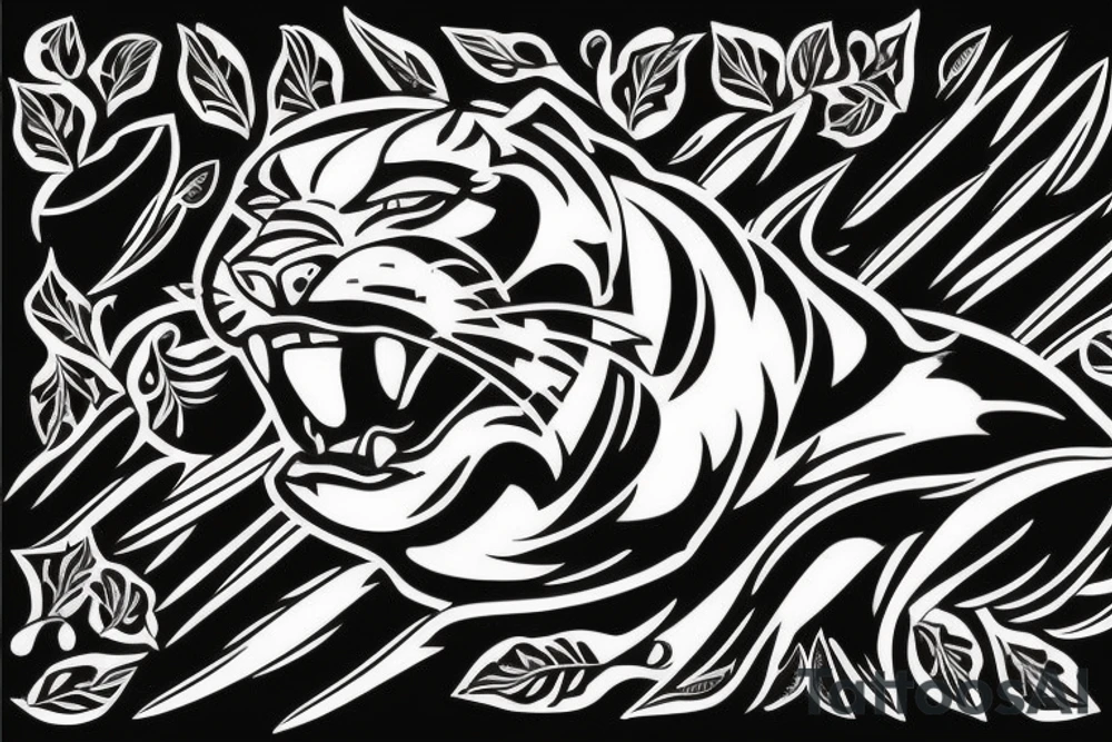 panther for knife tattoo idea