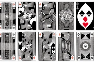 joker face and deck of cards tattoo idea