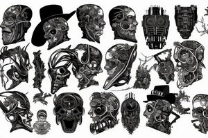 Westworld maze with cyberpunk lines tattoo idea