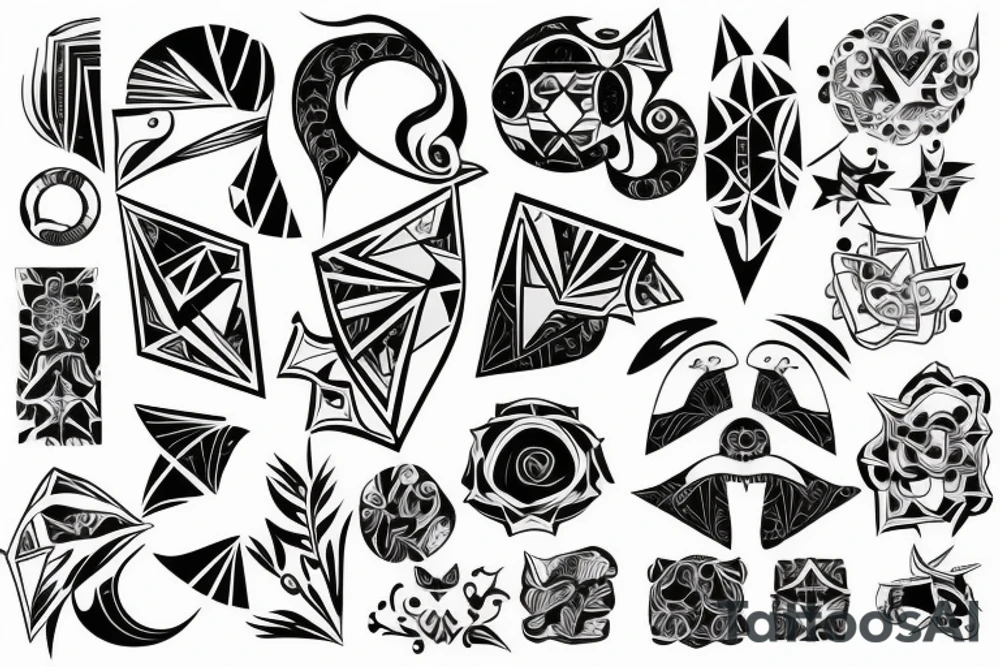 Smok ze sztyletem tattoo idea