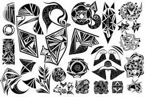 Smok ze sztyletem tattoo idea