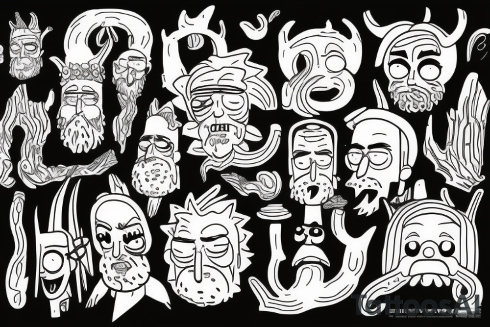 Forest vikings, rick nad morty tattoo idea