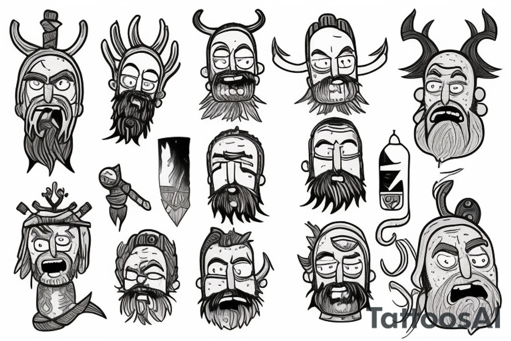 Forest vikings, rick nad morty tattoo idea