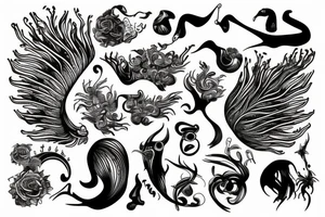 Smok ze sztyletem tattoo idea