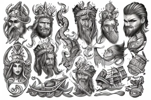Vikings on the sea tattoo idea