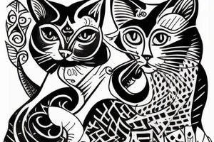 Cat and car tattoo idea