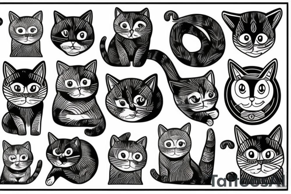 Cat and car tattoo idea