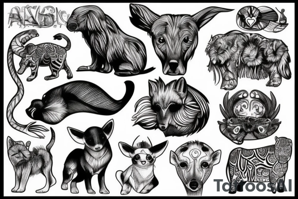 Animals tattoo idea