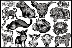 Animals tattoo idea