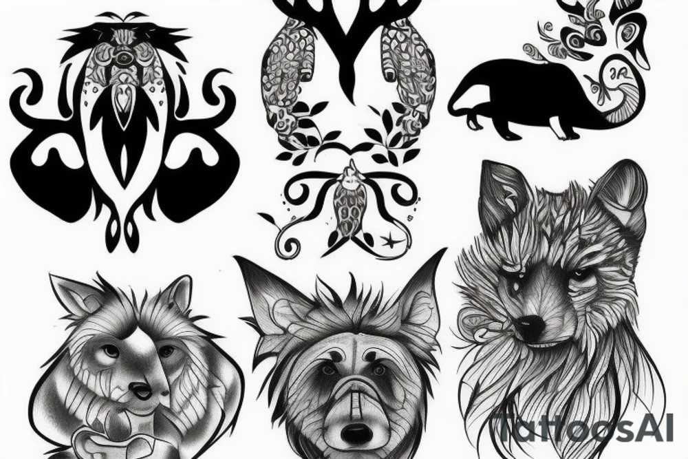 Animals tattoo idea