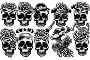 skull centipede tattoo idea