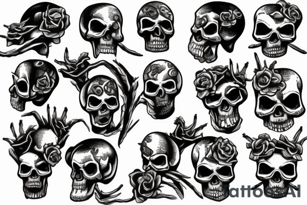 skull centipede tattoo idea