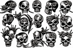skull centipede tattoo idea