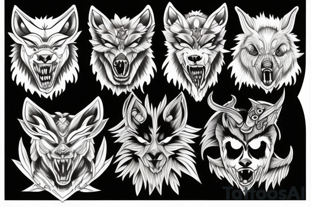 Devil Wolf tattoo idea