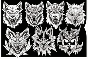 Devil Wolf tattoo idea