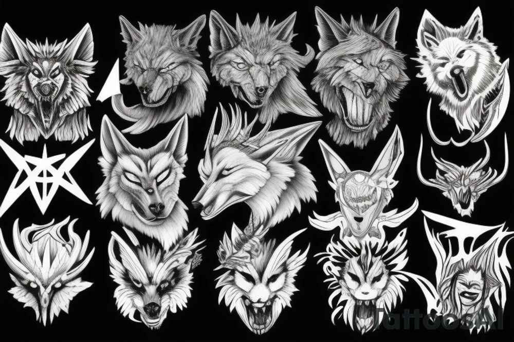Devil Wolf tattoo idea