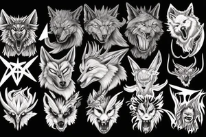 Devil Wolf tattoo idea
