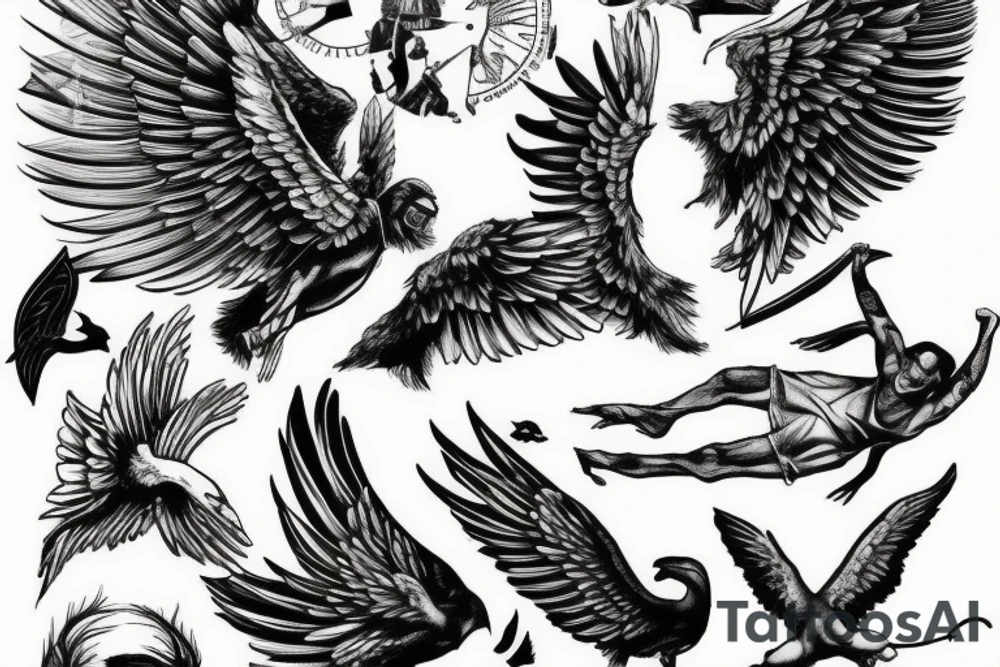Falling icarus tattoo idea