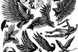Falling icarus tattoo idea