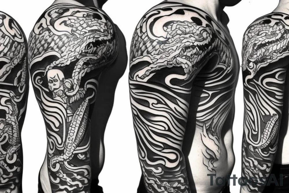samurai on tiger tattoo idea