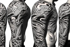 samurai on tiger tattoo idea