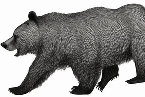 Bear on forest tattoo idea