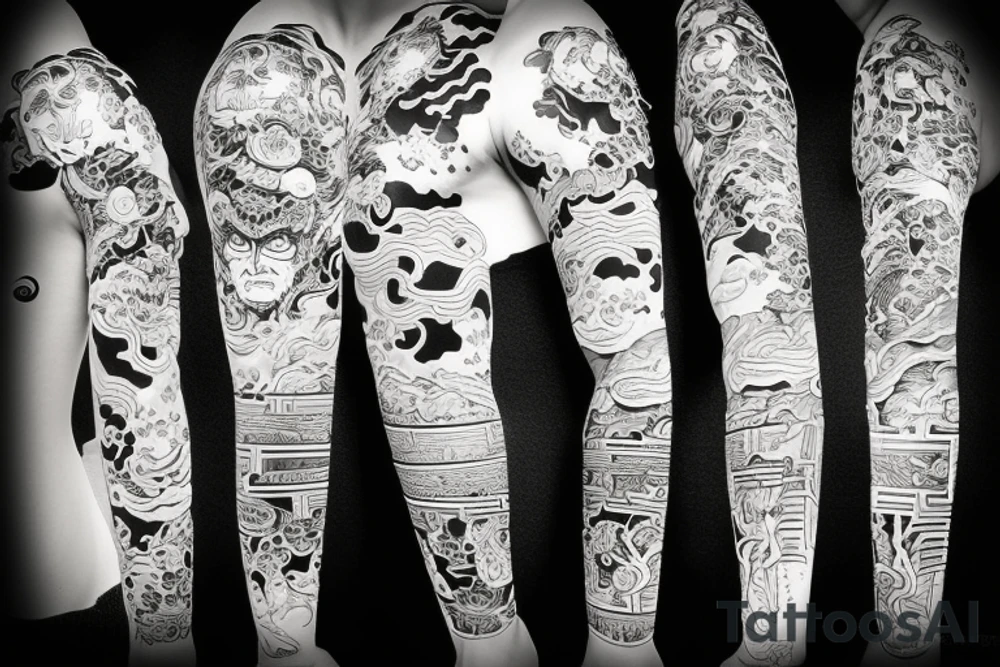 samurai on tiger tattoo idea