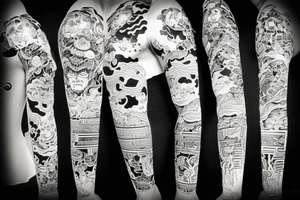 samurai on tiger tattoo idea