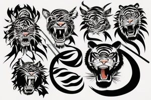 samurai riding a tiger tattoo idea