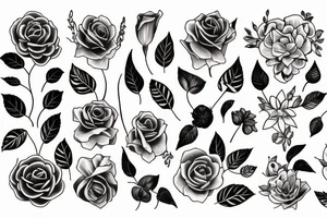 Women and flowers tattoo idea