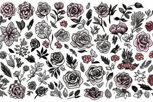 Women and flowers tattoo idea