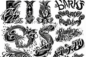 Dark lettering tattoo idea
