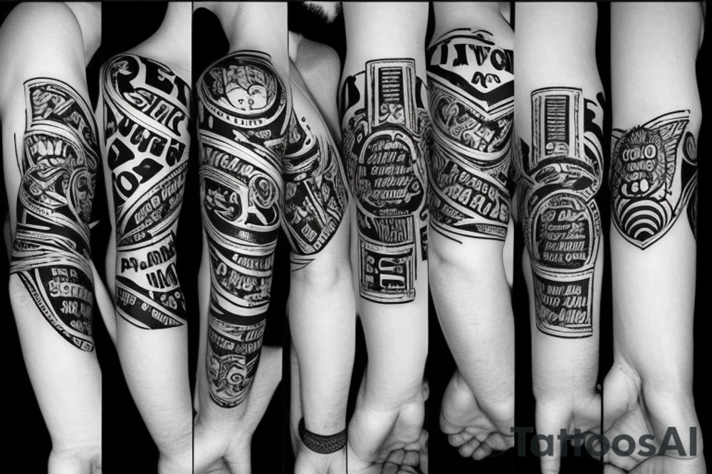 Dark lettering tattoo idea