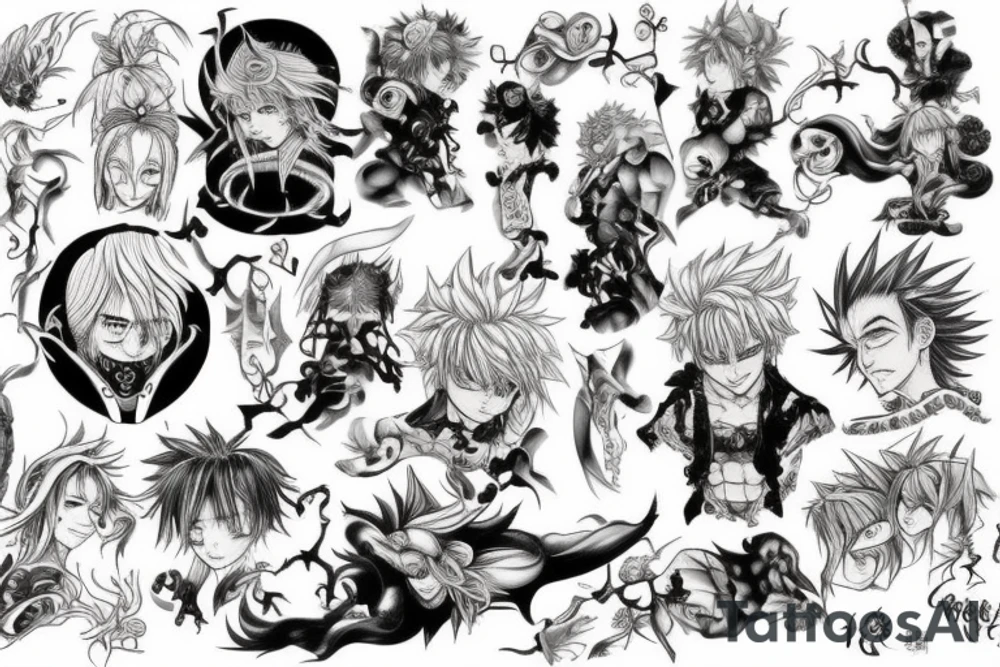 Seven deadly sins tattoo idea