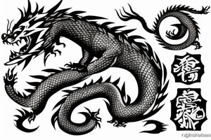 Dragon fighing with a tiger tattoo idea
