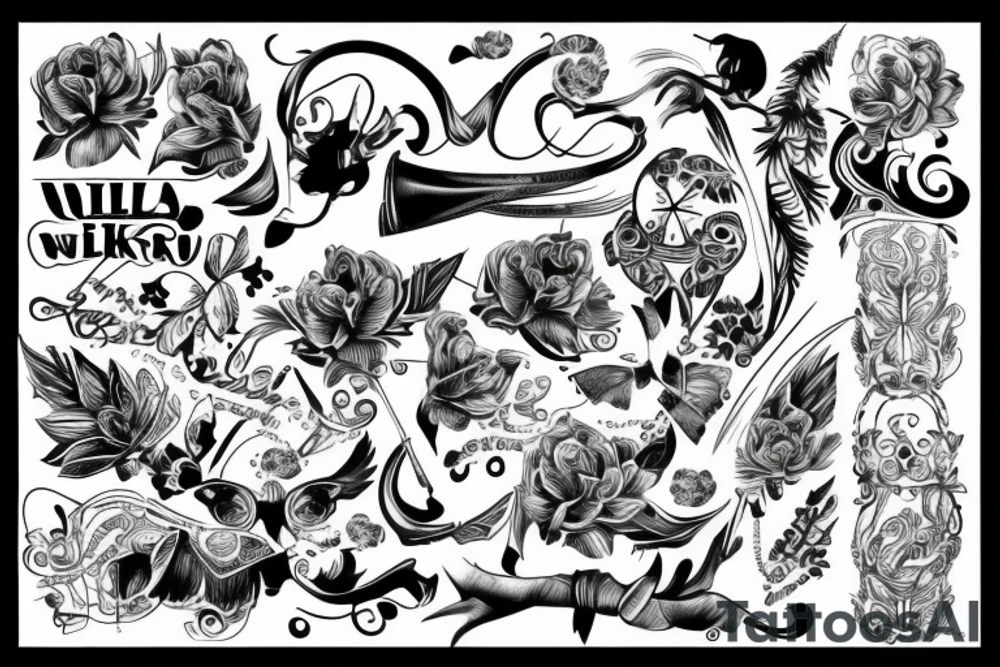 Wilków i las tattoo idea