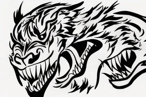Dragon fighing with a tiger tattoo idea