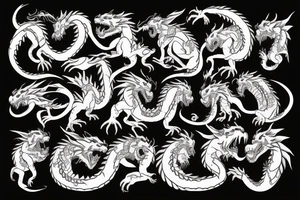 Dragon fighting with tiger tattoo idea