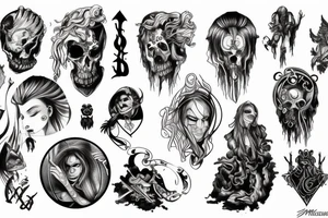 Mystic metal band tattoo idea
