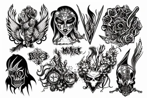 Mystic metal band tattoo idea