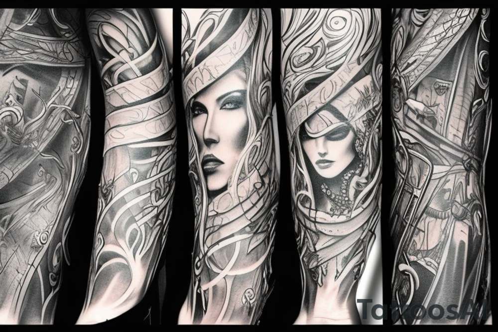Mystic metal band tattoo idea