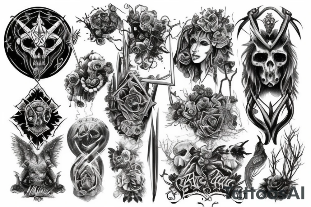 Mystic metal band tattoo idea