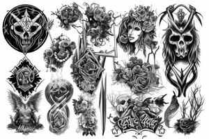 Mystic metal band tattoo idea